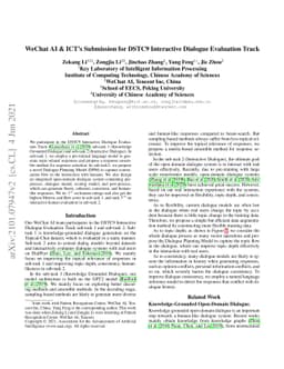 WeChat AI & ICT's Submission for DSTC9 Interactive Dialogue Evaluation
  Track