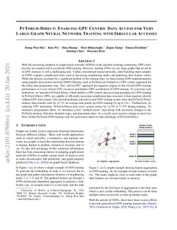 PyTorch-Direct: Enabling GPU Centric Data Access for Very Large Graph
  Neural Network Training with Irregular Accesses