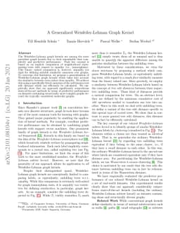 A Generalized Weisfeiler-Lehman Graph Kernel
