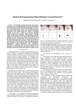 Mask-GD Segmentation Based Robotic Grasp Detection