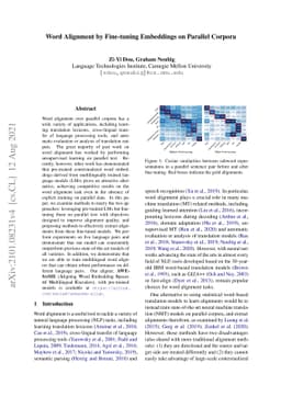 Word Alignment by Fine-tuning Embeddings on Parallel Corpora