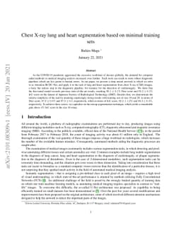 Chest X-ray lung and heart segmentation based on minimal training sets