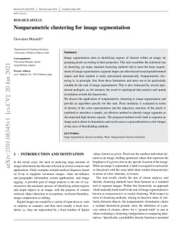 Nonparametric clustering for image segmentation