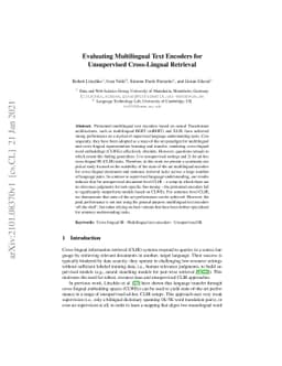 Evaluating Multilingual Text Encoders for Unsupervised Cross-Lingual
  Retrieval