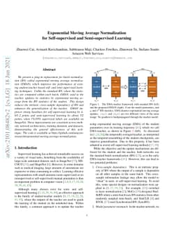 Exponential Moving Average Normalization for Self-supervised and
  Semi-supervised Learning