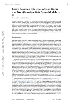 bssm: Bayesian Inference of Non-linear and Non-Gaussian State Space
  Models in R