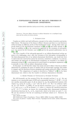 A Topological Proof of Sklar's Theorem in Arbitrary Dimensions