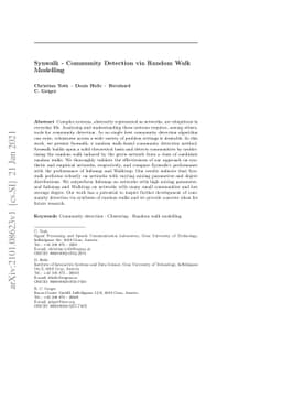 Synwalk -- Community Detection via Random Walk Modelling