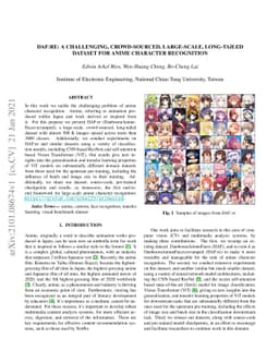 DAF:re: A Challenging, Crowd-Sourced, Large-Scale, Long-Tailed Dataset
  For Anime Character Recognition