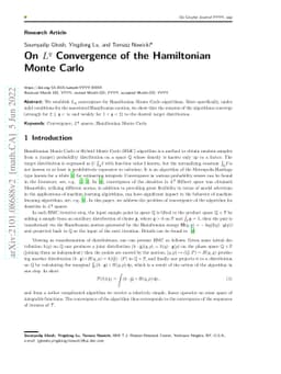On $L^q$ Convergence of the Hamiltonian Monte Carlo