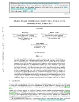 Multi-sense embeddings through a word sense disambiguation process