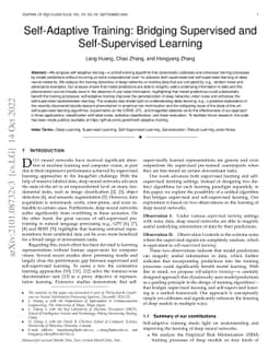 Self-Adaptive Training: Bridging Supervised and Self-Supervised Learning