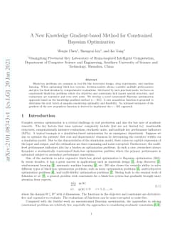A New Knowledge Gradient-based Method for Constrained Bayesian
  Optimization