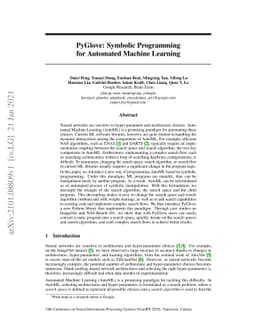 PyGlove: Symbolic Programming for Automated Machine Learning