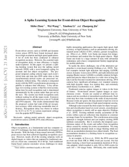 A Spike Learning System for Event-driven Object Recognition