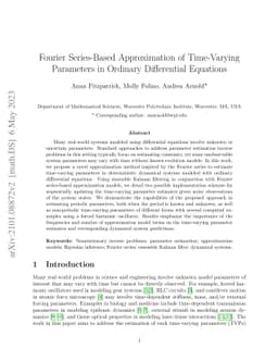 Fourier Series-Based Approximation of Time-Varying Parameters in
  Ordinary Differential Equations