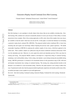 Generative Replay-based Continual Zero-Shot Learning