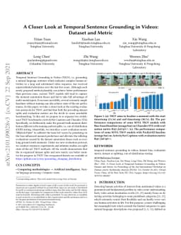 A Closer Look at Temporal Sentence Grounding in Videos: Dataset and
  Metric