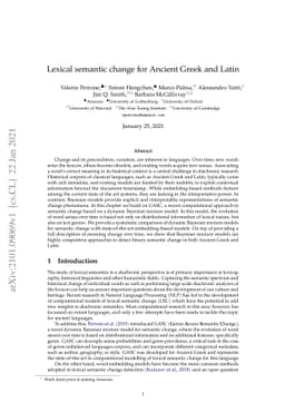 Lexical semantic change for Ancient Greek and Latin