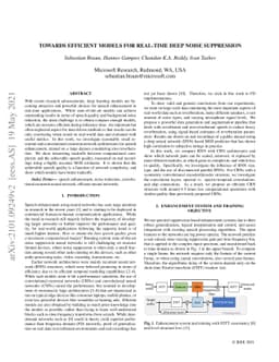Towards efficient models for real-time deep noise suppression