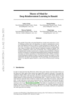 Theory of Mind for Deep Reinforcement Learning in Hanabi