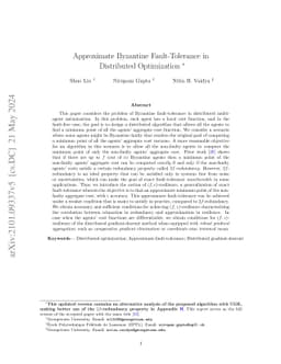 Approximate Byzantine Fault-Tolerance in Distributed Optimization