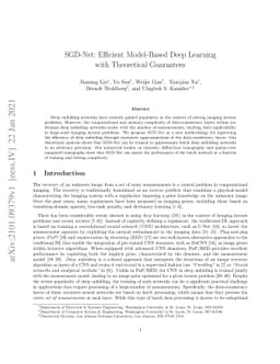 SGD-Net: Efficient Model-Based Deep Learning with Theoretical Guarantees