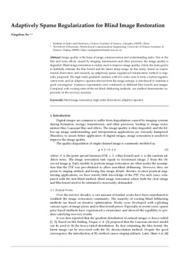 Adaptively Sparse Regularization for Blind Image Restoration