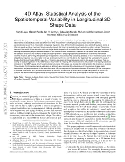 4D Atlas: Statistical Analysis of the Spatiotemporal Variability in
  Longitudinal 3D Shape Data