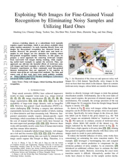 Exploiting Web Images for Fine-Grained Visual Recognition by Eliminating
  Noisy Samples and Utilizing Hard Ones