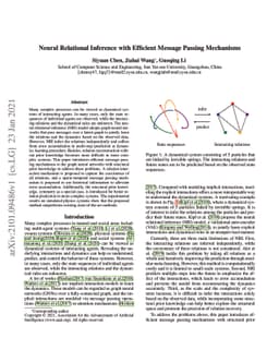 Neural Relational Inference with Efficient Message Passing Mechanisms