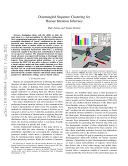 Disentangled Sequence Clustering for Human Intention Inference