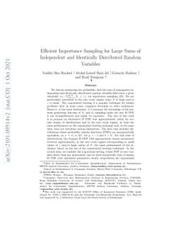 Efficient Importance Sampling for Large Sums of Independent and
  Identically Distributed Random Variables