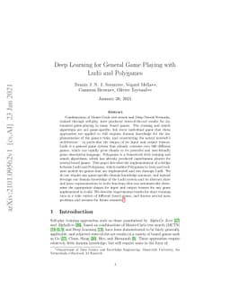 Deep Learning for General Game Playing with Ludii and Polygames