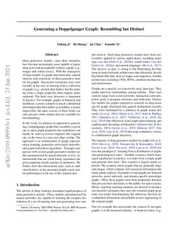 Generating a Doppelganger Graph: Resembling but Distinct