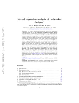 Kernel regression analysis of tie-breaker designs