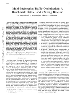 Multi-intersection Traffic Optimisation: A Benchmark Dataset and a
  Strong Baseline