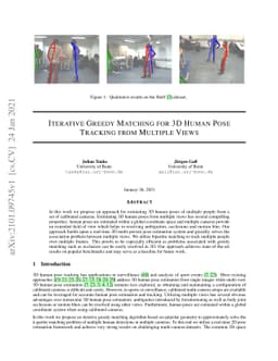 Iterative Greedy Matching for 3D Human Pose Tracking from Multiple Views