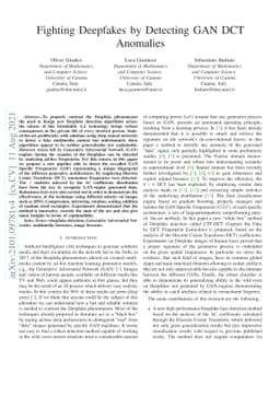 Fighting deepfakes by detecting GAN DCT anomalies