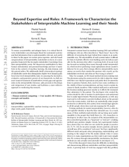 Beyond Expertise and Roles: A Framework to Characterize the Stakeholders
  of Interpretable Machine Learning and their Needs