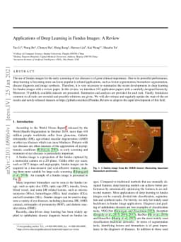 Applications of Deep Learning in Fundus Images: A Review