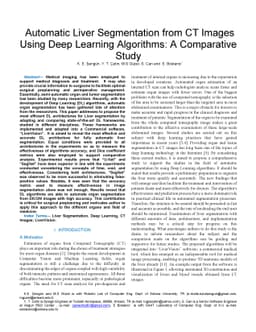 Automatic Liver Segmentation from CT Images Using Deep Learning
  Algorithms: A Comparative Study
