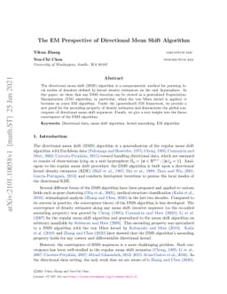 The EM Perspective of Directional Mean Shift Algorithm