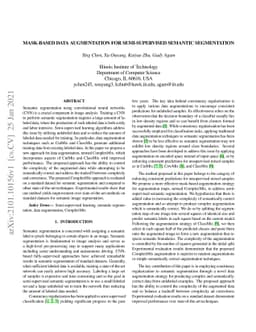 Mask-based Data Augmentation for Semi-supervised Semantic Segmentation