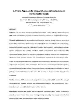 A Hybrid Approach to Measure Semantic Relatedness in Biomedical Concepts