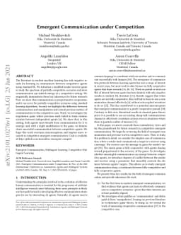 Emergent Communication under Competition
