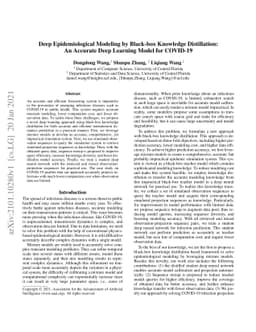 Deep Epidemiological Modeling by Black-box Knowledge Distillation: An
  Accurate Deep Learning Model for COVID-19