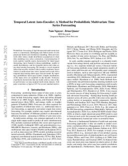 Temporal Latent Auto-Encoder: A Method for Probabilistic Multivariate
  Time Series Forecasting
