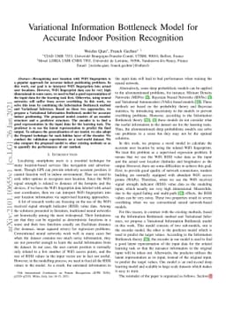 Variational Information Bottleneck Model for Accurate Indoor Position
  Recognition