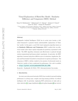 Visual explanation of black-box model: Similarity Difference and
  Uniqueness (SIDU) method